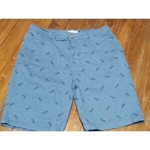 Hudson & Barrow Shorts Men 33  Pineapple Print Blue